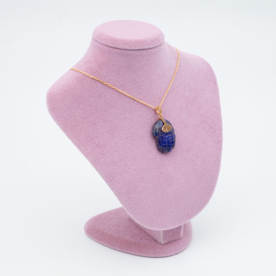 Lapis Lazuli Doğaltaş 925 Gümüş Ayar Gümüş Kolye