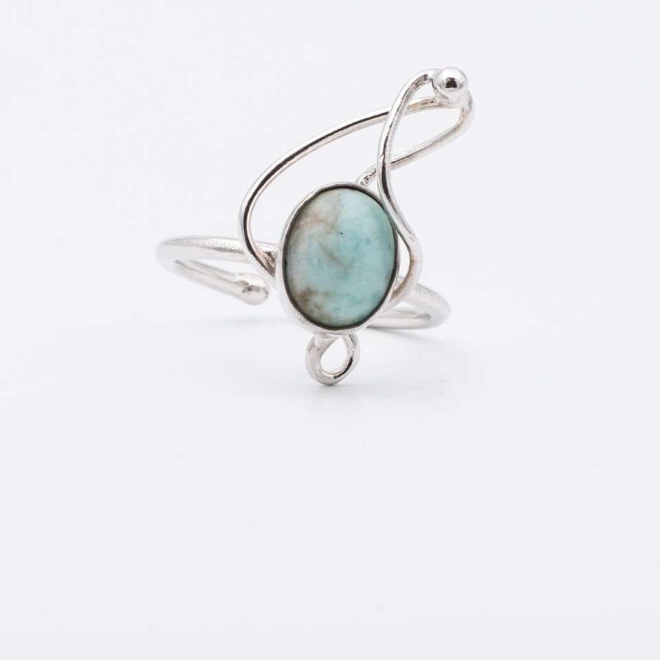 Larimar 925 Ayar Gümüş Yüzük