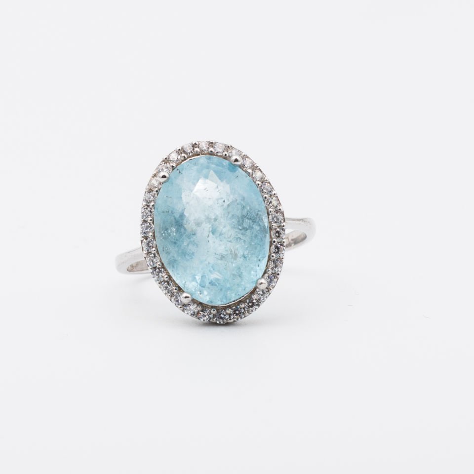 Topaz 925 Ayar Gümüş Yüzük