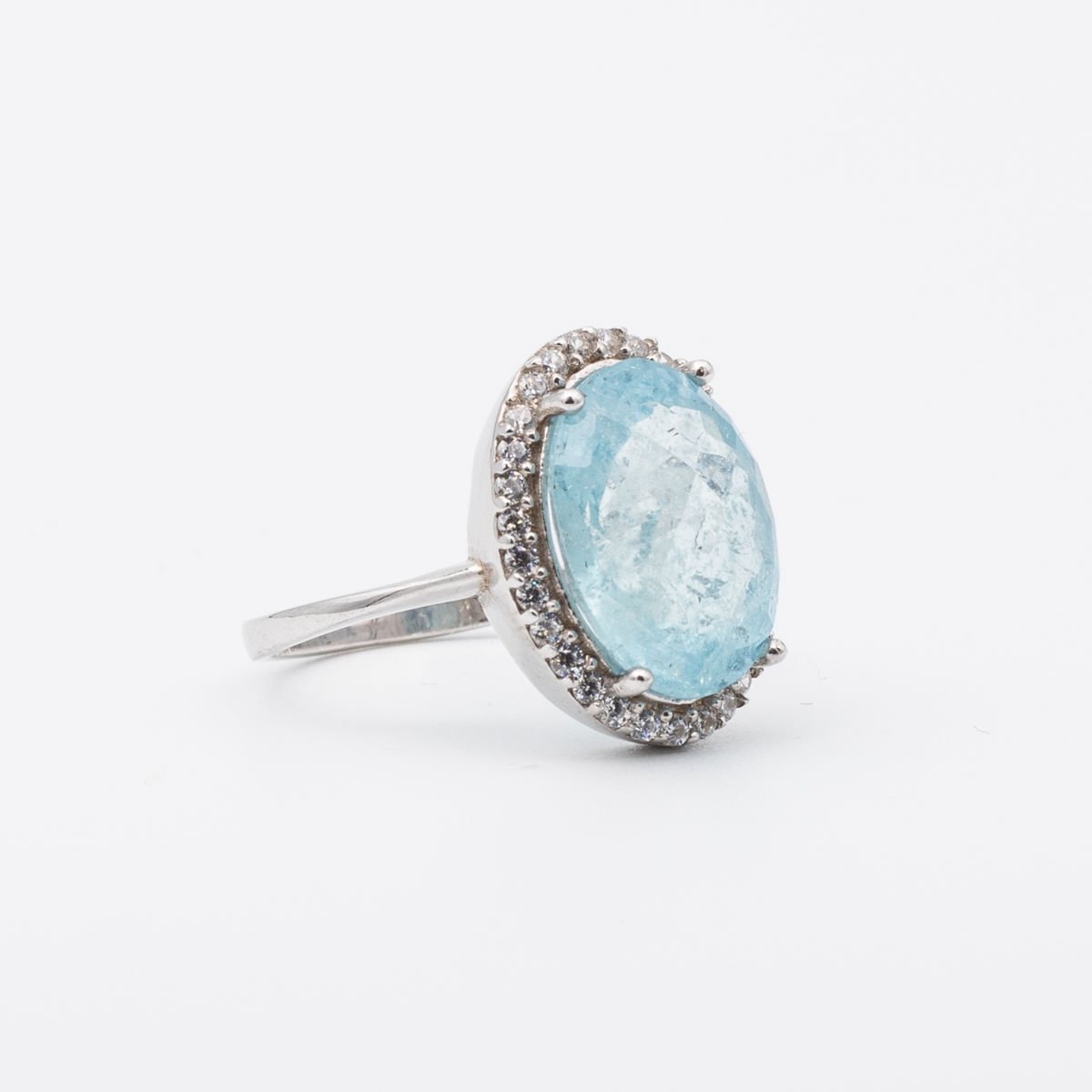 Topaz 925 Ayar Gümüş Yüzük
