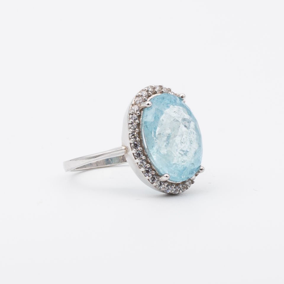 Topaz 925 Ayar Gümüş Yüzük