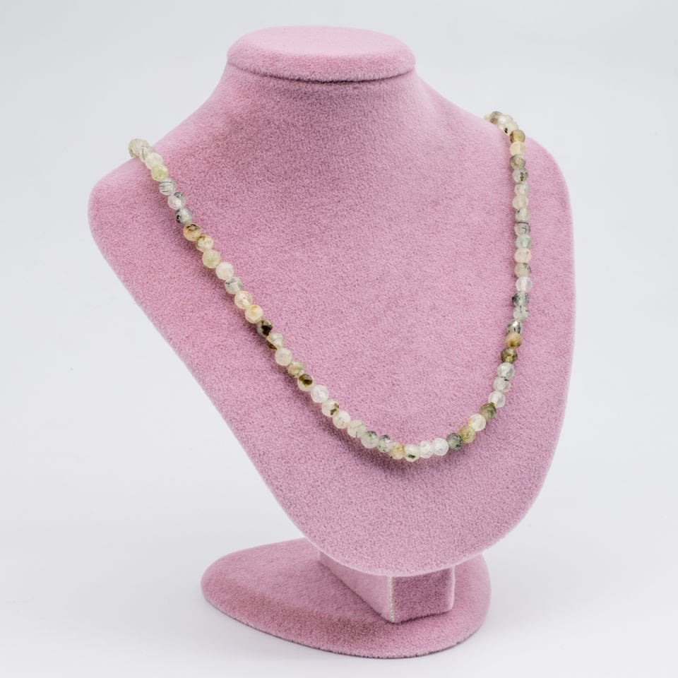 Prehnite 925 Ayar Gümüş Dizi Kolye