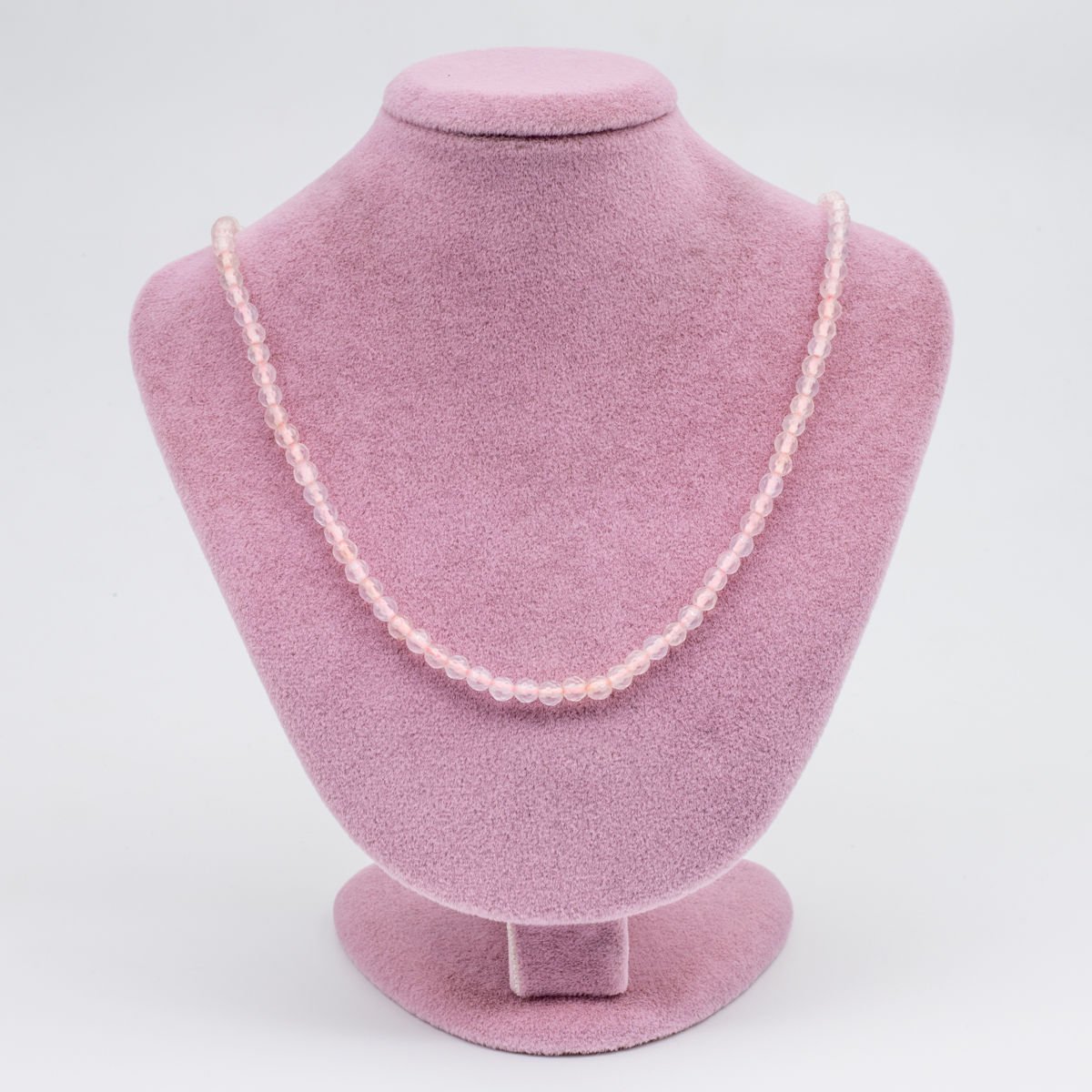 Pembe Kuvars 925 Ayar Gümüş Dizi Kolye