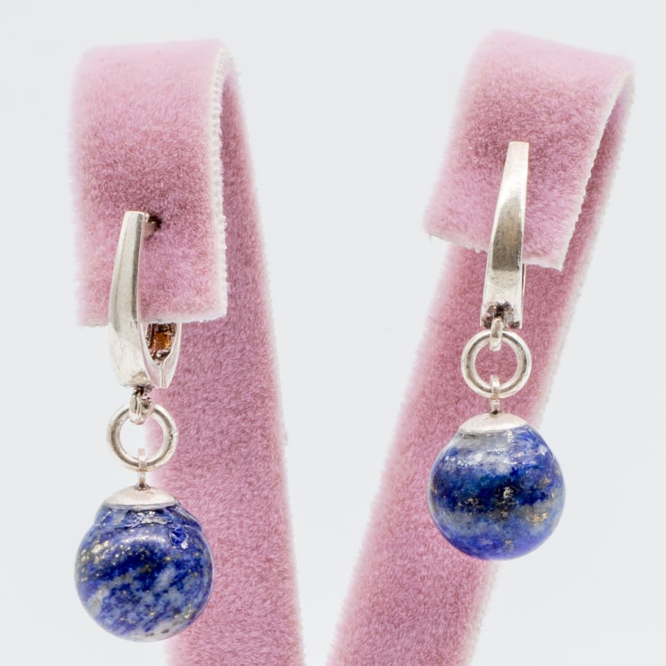 Lapis Lazuli 925 Ayar Gümüş Küpe