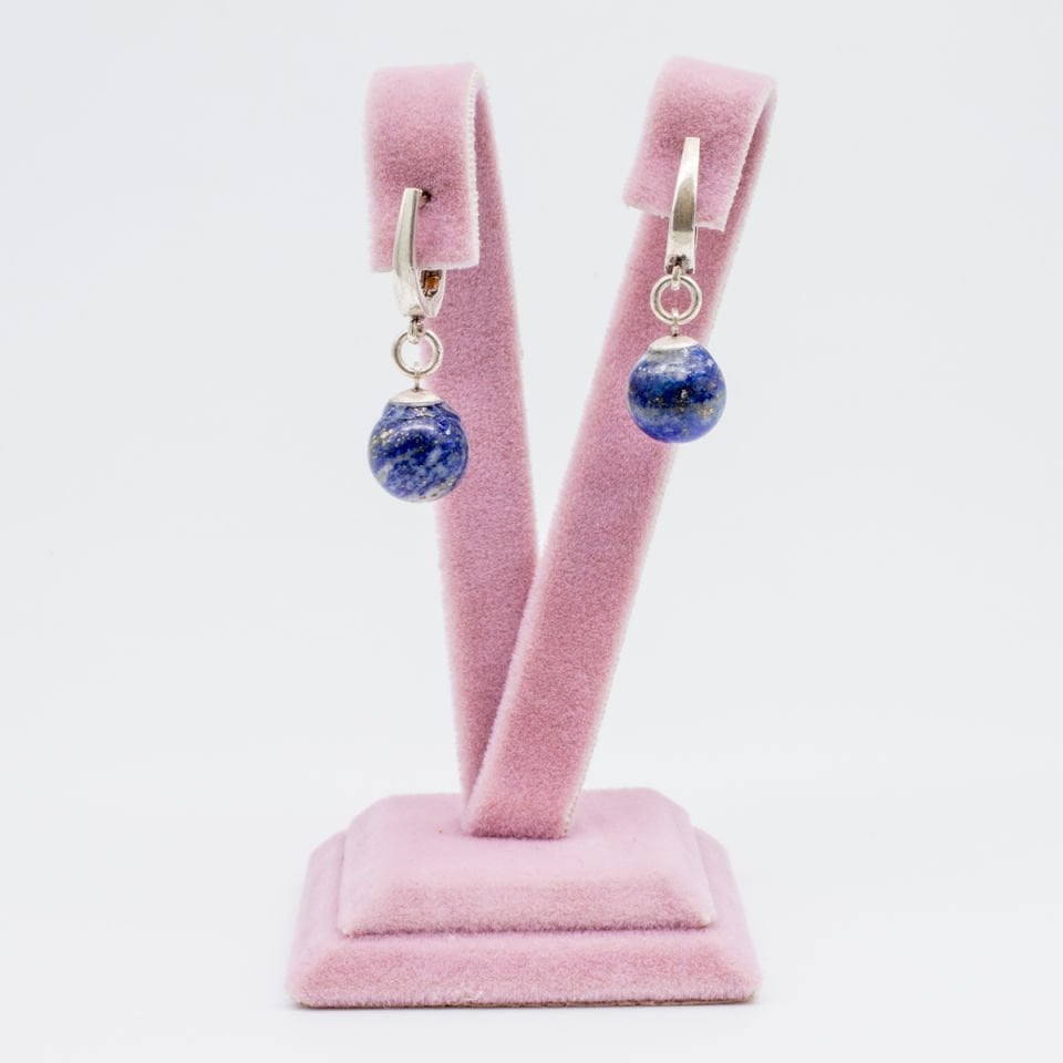 Lapis Lazuli 925 Ayar Gümüş Küpe