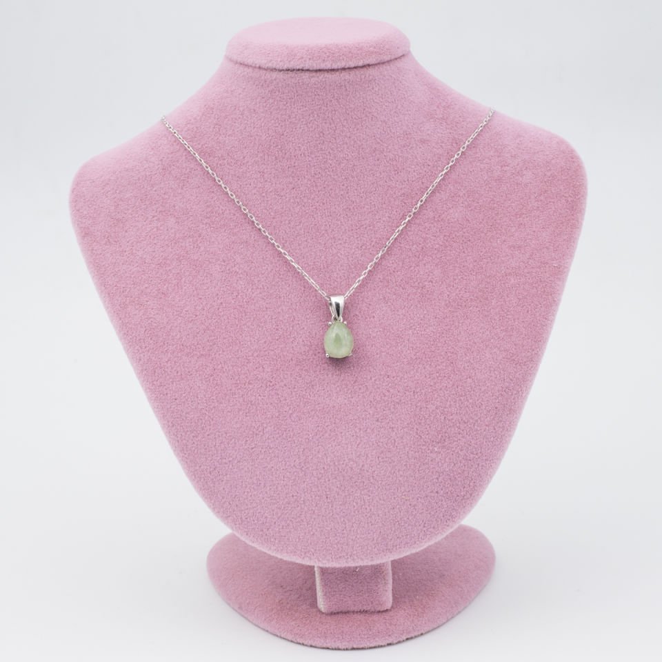 Prehnite 925 Gümüş Ayar Gümüş Kolye