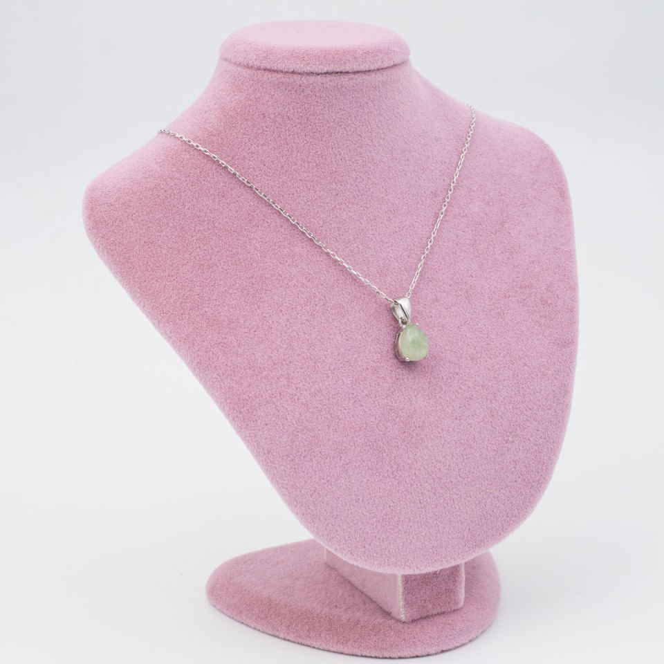 Prehnite 925 Gümüş Ayar Gümüş Kolye