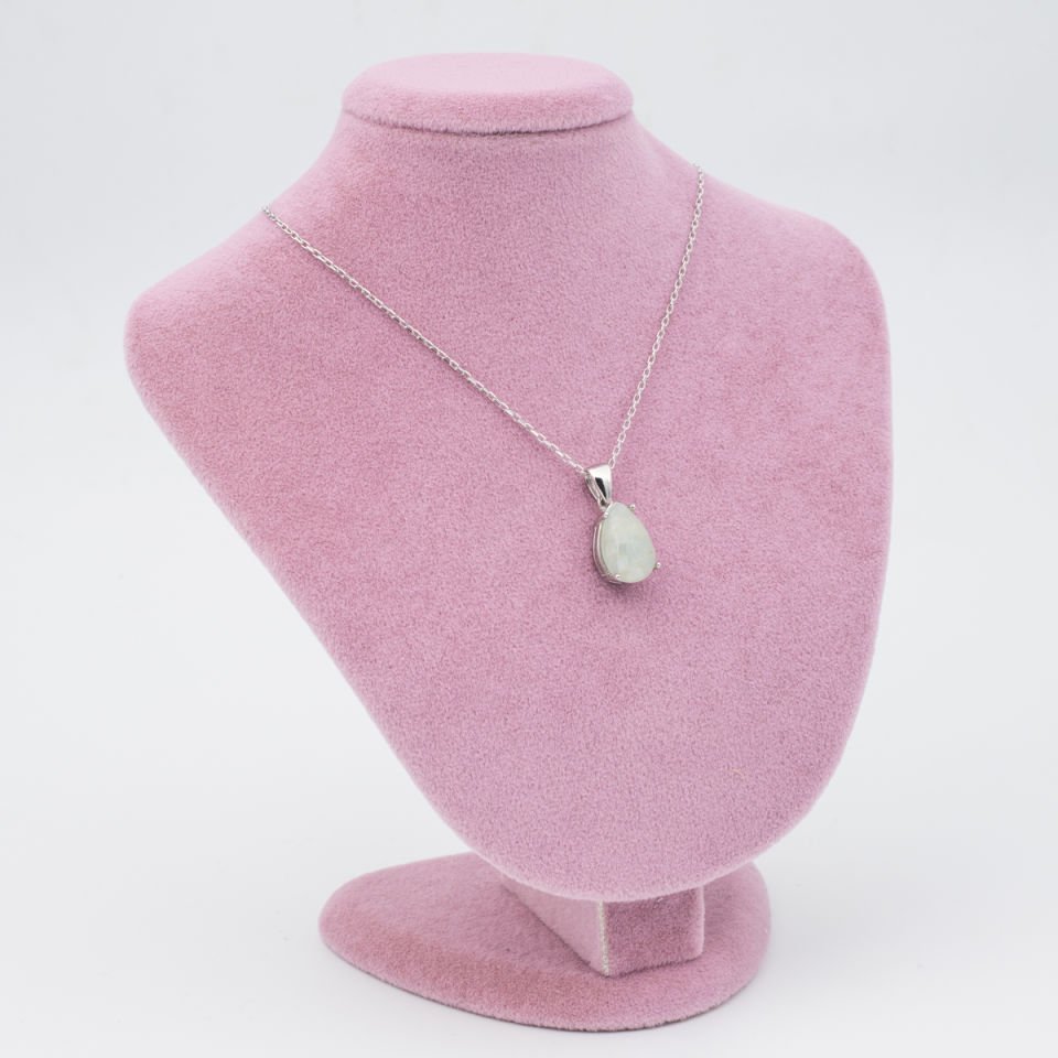 Prehnite 925 Gümüş Ayar Gümüş Kolye
