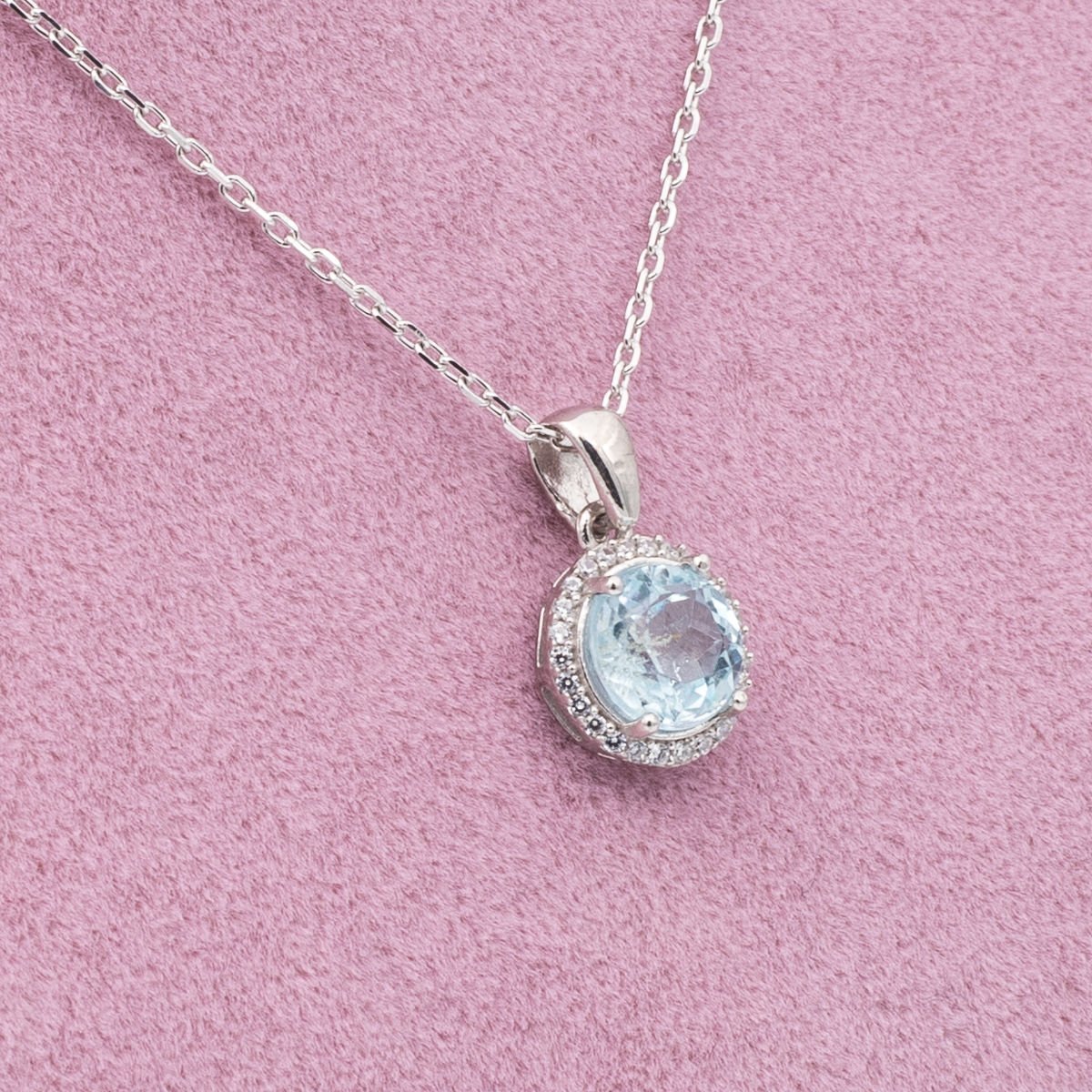 Topaz Doğaltaş 925 Gümüş Ayar Gümüş Kolye