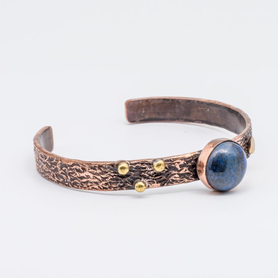 Lapis Lazuli Bakır Bileklik