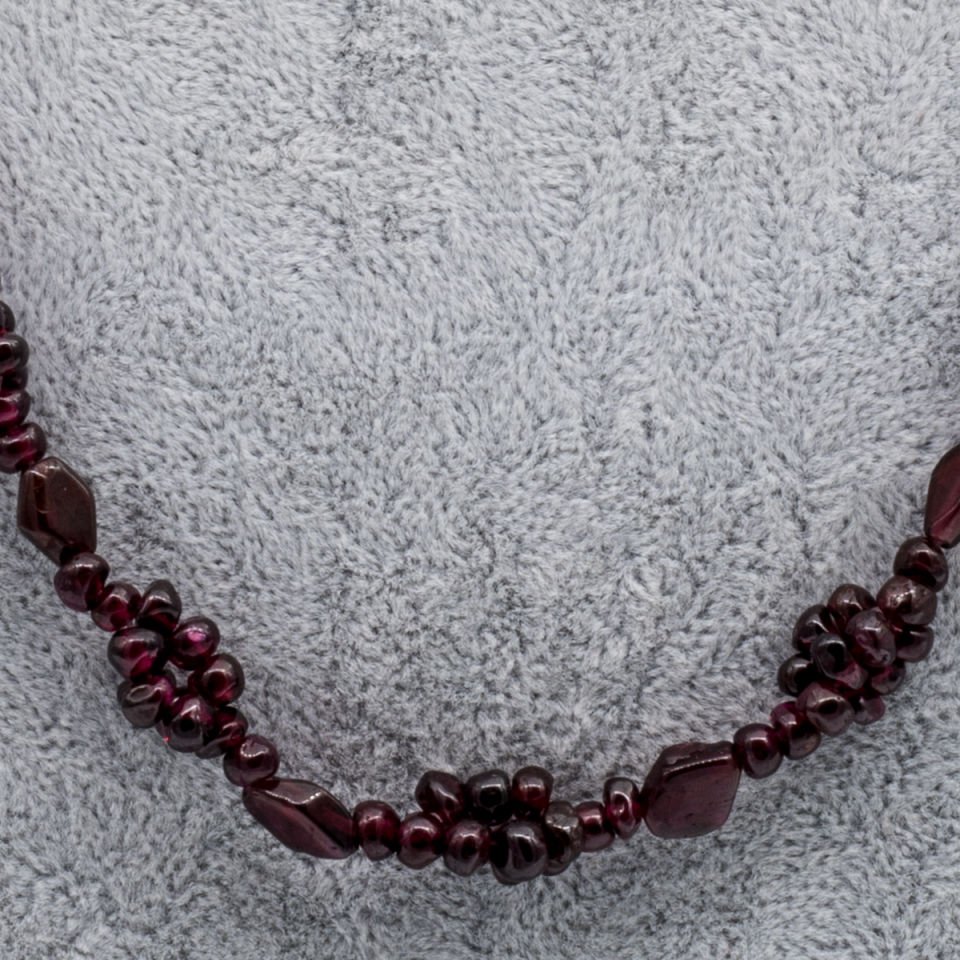 Garnet Lal 925 Ayar Gümüş Kolye