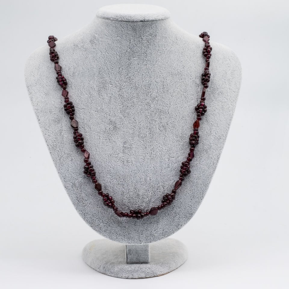 Garnet Lal 925 Ayar Gümüş Kolye