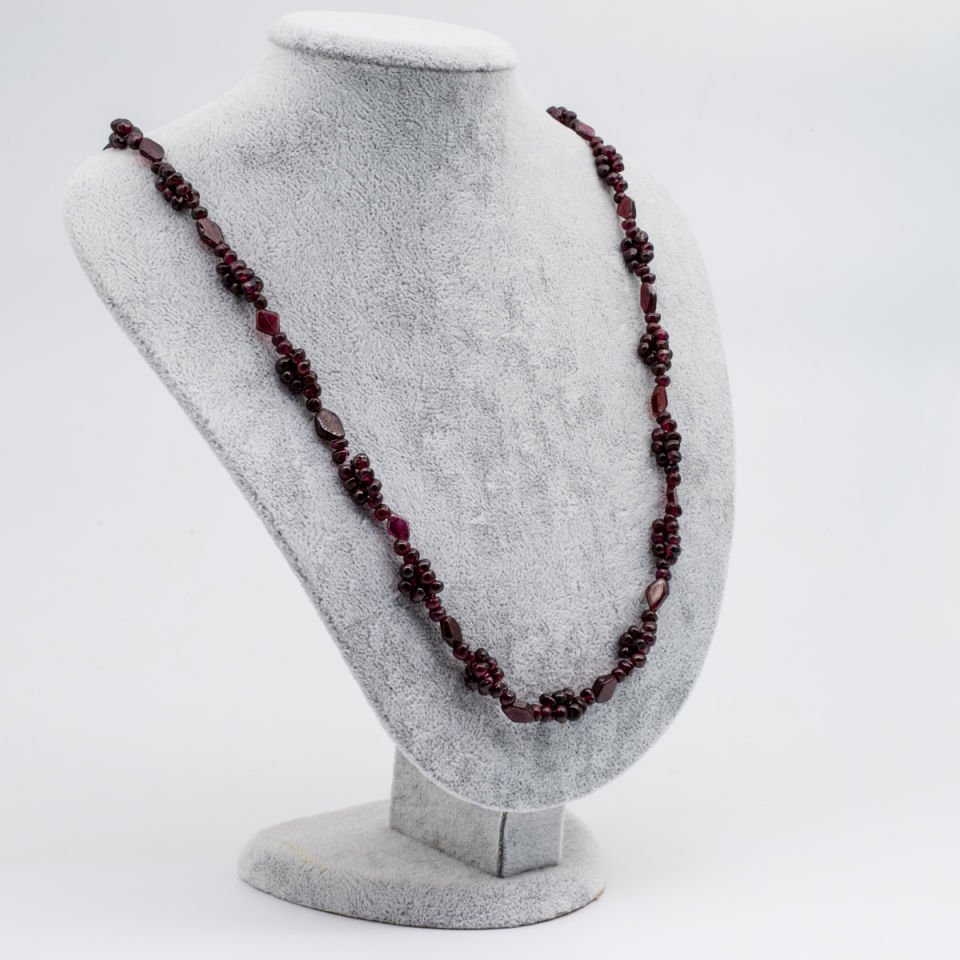Garnet Lal 925 Ayar Gümüş Kolye