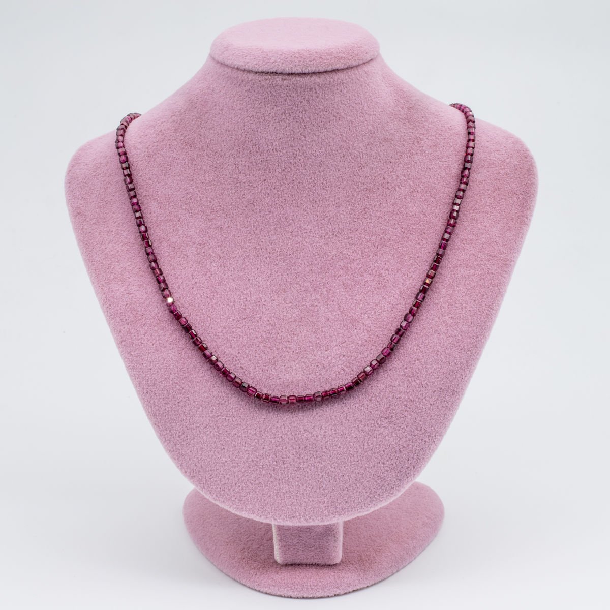 Garnet Lal 925 Ayar Gümüş Dizi Kolye