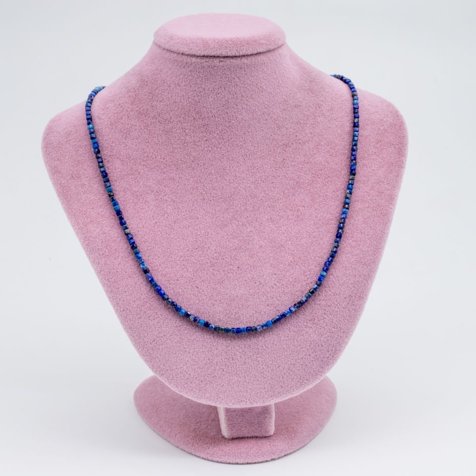 Lapis Lazuli 925 Ayar Gümüş Dizi Kolye