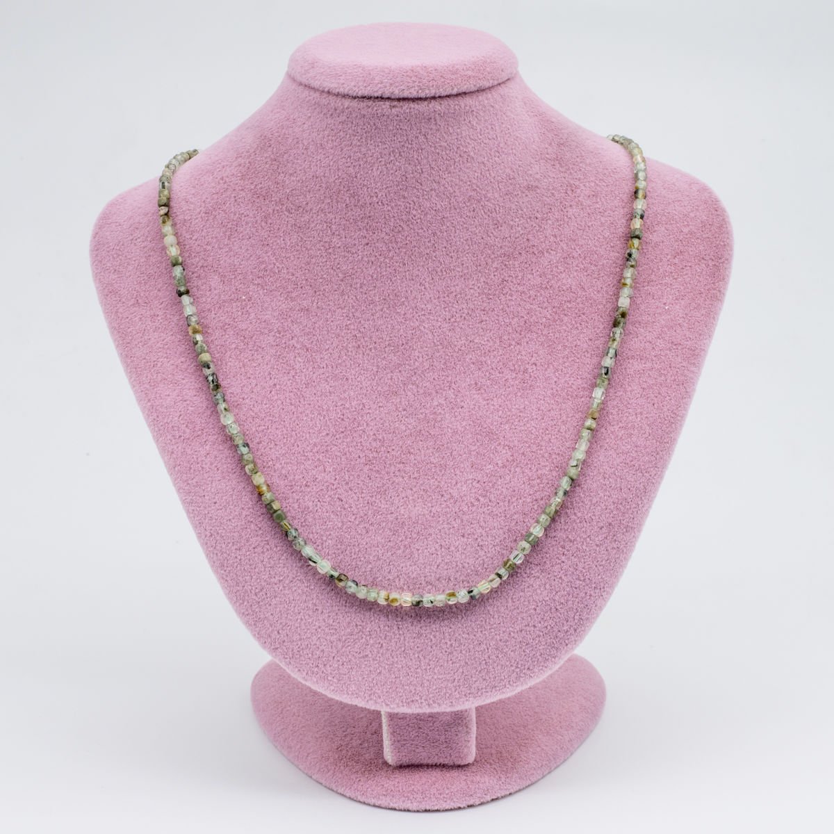 Prehnite 925 Ayar Gümüş Dizi Kolye